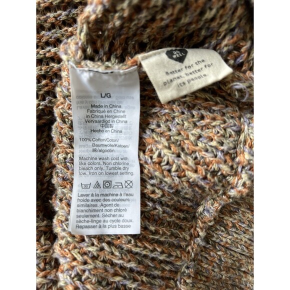 Madewell Women's Sweater Long Sleeve Round Neck Multicolor 100% Cotton Size L - Picture 5 of 6